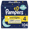 Picture of Pampers Swaddlers Overnights Diapers - Size 4, 104 Count, Disposable Baby Diapers, Night Time Skin Protection