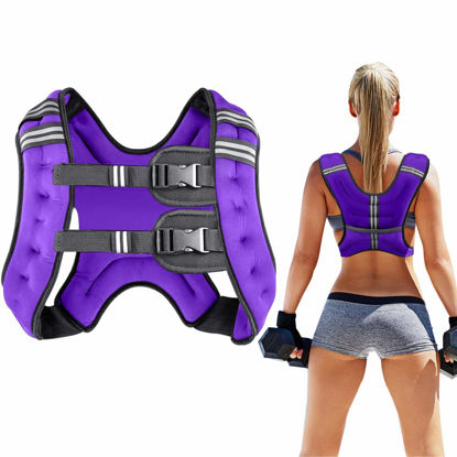 Picture of Prodigen Running Weight Vest for Men Women Kids 12 Lbs, Body Weight Vests for Training Workout, Jogging, Cardio, Walking Elite Adjustable Weighted Vest Workout Equipment-Purple,12lbs