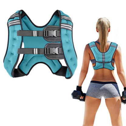 Picture of Prodigen Running Weight Vest for Men Women Kids 12 Lbs, Body Weight Vests for Training Workout, Jogging, Cardio, Walking Elite Adjustable Weighted Vest Workout Equipment-Blue,12lbs