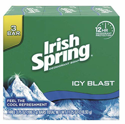 Picture of Irish Spring Bar Soap (48 Bars, 3.75oz Each Bar, Icey Blast)