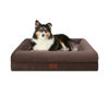 Picture of Yiruka Large Dog Bed, Brown Orthopedic Dog Bed, Waterproof Dog Bed with Removable Cover, 4-Sides Removable Bolster Dog Soft Sofa Bed with Nonskid Bottom, Washable Dog Beds for Large Dogs