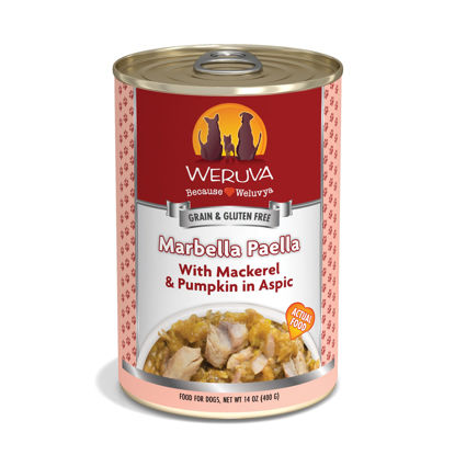 Picture of Weruva Classic Dog Food, Marbella Paella with Mackerel & Pumpkin in Aspic, 14oz Can (Pack of 12)