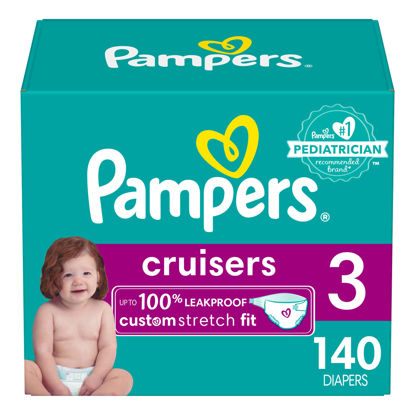 Picture of Pampers Cruisers Diapers - Size 3, 140 Count, Disposable Active Baby Diapers with Custom Stretch