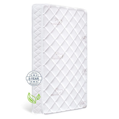 Picture of Letmxiu Premium Dual-Sided Crib & Toddler Mattress,100% Knitted Fabric-Hypoallergenic,5" Firm Soft Crib Mattress, Non-Toxic Fits Standard Cribs & Toddler Beds