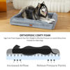 Picture of Yiruka Large Dog Bed, Dark Grey Orthopedic Dog Bed, Washable Dog Bed with [Removable Bolster], Waterproof Dog Bed with Nonskid Bottom, Pet Bed, Dog Beds for Large Dogs