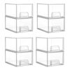 Picture of Vtopmart 8 Pack Clear Stackable Storage Drawers, 4.4'' Tall Acrylic Bathroom Makeup Organizer,Plastic Storage Bins For Vanity, Undersink, Kitchen Cabinets, Pantry, Home Organization and Storage