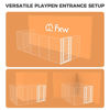 Picture of FXW Homeplus Dog Playpen Designed for Indoor Use, 1 Add-on Gate, 45" Height for Medium Dogs│Patent Pending