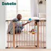 Picture of Mom's Choice Award Winner-BABELIO 26-40" Metal Baby Gate with Wood Pattern, Easy Install Pressure Mounted Dog Gate, Ideal for Stairs and Doorways, with Wall Protectors and Extenders,No Tools Required