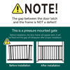 Picture of Mom's Choice Award Winner-BABELIO 26-40" Metal Baby Gate with Wood Pattern, Easy Install Pressure Mounted Dog Gate, Ideal for Stairs and Doorways, with Wall Protectors and Extenders,No Tools Required