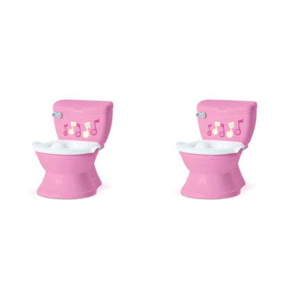 Picture of Summer My Size Potty Lights and Songs Transitions, Pink - Realistic Potty Training Toilet with Interactive Handle That Plays Music for Kids, Removable Potty Topper/Pot, Wipe Compartment, (Pack of 2)