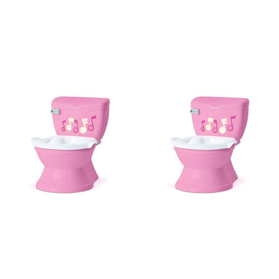 Picture of Summer My Size Potty Lights and Songs Transitions, Pink - Realistic Potty Training Toilet with Interactive Handle That Plays Music for Kids, Removable Potty Topper/Pot, Wipe Compartment, (Pack of 2)