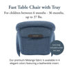 Picture of Inglesina Fast Table Chair (Slate Blue Melange) + Fast Dining Tray Plus - High Chair for Babies & Toddlers 6-36 Months - Fits Tables 0.8'' to 3.5'' Thick - Portable Design - Includes Carry Bag