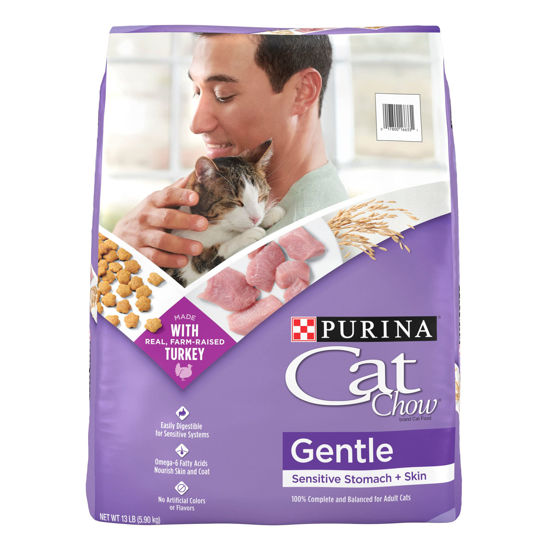 Picture of Purina Cat Chow Gentle Dry Cat Food, Sensitive Stomach + Skin - 13 lb. Bag