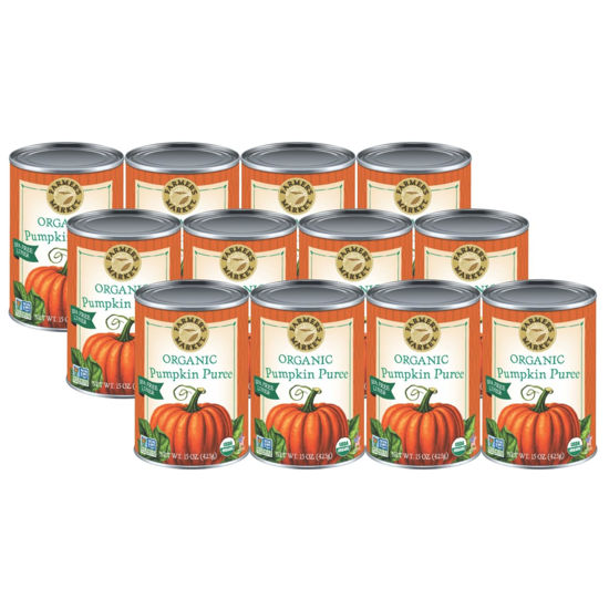 Picture of Farmer's Market Organic Pumpkin Puree, 15 Ounce (Pack of 12)