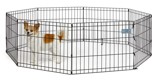 Picture of MidWest Homes for Pets Dog Exercise Pen & Playpen, 18-Inch, No Door, Black