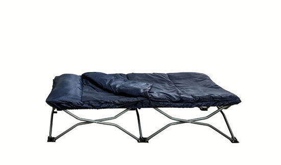 Picture of Regalo My Cot Deluxe Portable Toddler Bed, Includes Sleeping Bag, Navy