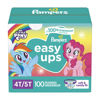 Picture of Pampers Easy Ups Girls & Boys Potty Training Pants - Size 4T-5T, 100 Count, My Little Pony Training Underwear