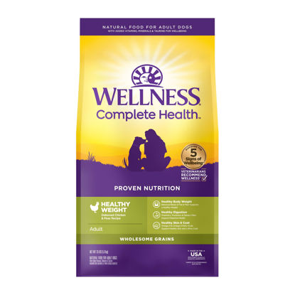 Picture of Wellness Complete Health Dry Dog Food with Grains, Natural Ingredients, Made in USA with Real Meat, All Breeds, For Adult Dogs (Healthy Weight - Chicken & Potatoes, 13-Pound Bag)