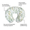 Picture of Boppy Nursing Pillow Original Support, Green Foliage, Ergonomic Nursing Essentials for Bottle and Breastfeeding, Firm Fiber Fill, with Removable Nursing Pillow Cover, Machine Washable