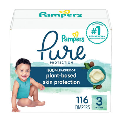 Picture of Pampers Pure Protection Diapers - Size 3, 116 Count, Hypoallergenic Premium Disposable Baby Diapers