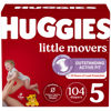 Picture of Huggies Size 5 Diapers, Little Movers Baby Diapers, Size 5 (27+ lbs), 104 Count