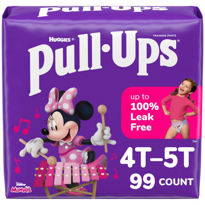 Picture of Pull-Ups Girls' Potty Training Pants, Size 4T-5T Training Underwear (38-50 lbs), 99 Count (3 Packs of 33)