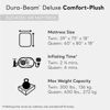 Picture of INTEX 64411ED Dura-Beam Deluxe Comfort-Plush Elevated Air Mattress - Fiber-Tech - Twin Size - Built-in Electric Pump - 18in Bed Height - 300lb Weight Capacity