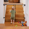 Picture of Babelio 34" Extra Tall Baby/Dog Gate with No Threshold Design Walk Thru Door, 26-43" Auto Close Safety Gate for Babies, Elders and Pets, Fits Doorways, Stairs, and Entryways, Black