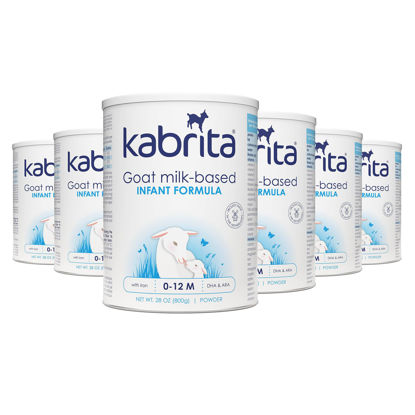 Picture of Kabrita Goat Milk-Based Infant Formula - 28oz - Pack of 6 - Natural, Gentle Baby Formula - European, Non-GMO - Ages 0-12 Months