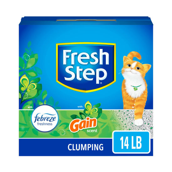 Picture of Fresh Step Clumping Cat Litter with Febreze Gain Scent, Activated Charcoal for Odor Control, 14 Pounds