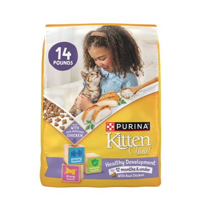 Picture of Purina Kitten Chow Kitten Food Healthy Development with Real Chicken Dry Kitten Food - 14 lb. Bag