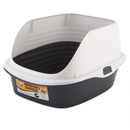 Picture of Arm & Hammer Rimmed Cat Litter Box with High Sides and Microban, Made in USA