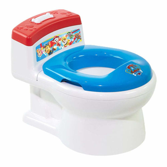 Picture of The First Years Nickelodeon Paw Patrol Potty Training Toilet and Toddler Toilet Seat - Potty Training Toilet Seat with Fun Flushing and Cheering Sounds