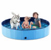 Picture of Jasonwell Foldable Dog Pet Bath Pool Collapsible Dog Pet Pool Bathing Tub Kiddie Pool Doggie Wading Pool for Puppy Small Medium Large Dogs Cats and Kids 63" Blue