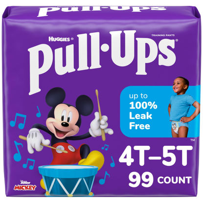 Picture of Pull-Ups Boys' Potty Training Pants, 4T-5T (38-50 lbs), 99 Count (3 Packs of 33)