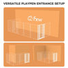 Picture of FXW Homeplus Dog Playpen Designed for Indoor Use, 1 Add-on Gate, 40" Height for Medium Dogs│Patent Pending