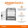 Picture of Amazon Basics Durable, Foldable Metal Wire Dog Crate with Tray, Single Door, 24 x 18 x 20 Inches, Black