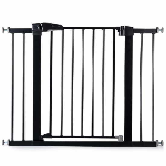 Picture of Babelio Baby Gate for Doorways and Stairs, 26''-40'' Auto Close Dog/Puppy Gate, Easy Install, Pressure Mounted, No Drilling, fits for Narrow and Wide Doorways, Safety Gate w/Door for Child and Pets