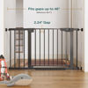 Picture of Cumbor 29.7-46" Baby Gate for Stairs, Mom's Choice Awards Winner-Auto Close Dog Gate for the House, Easy Install Pressure Mounted Pet Gates for Doorways, Easy Walk Thru Wide Safety Gate for Dog, Black