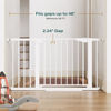 Picture of Cumbor 29.7-46" Baby Gate for Stairs, Mom's Choice Awards Winner-Auto Close Dog Gate for the House, Easy Install Pressure Mounted Pet Gates for Doorways, Easy Walk Thru Wide Safety Gate for Dog, White