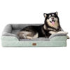 Picture of EHEYCIGA Orthopedic Dog Beds for Extra Large Dogs, Waterproof Memory Foam XXL Dog Bed with Sides, Non-Slip Bottom and Egg-Crate Foam Big Dog Couch Bed with Washable Removable Cover, Greyish Green