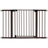 Picture of BABELIO 29-48" Baby Gate with Black Wood Pattern, Auto Close Dog Gate for The House、Stairs and Doorways, Pressure Mounted Pet Gate with Door, with Y Spindle Rods