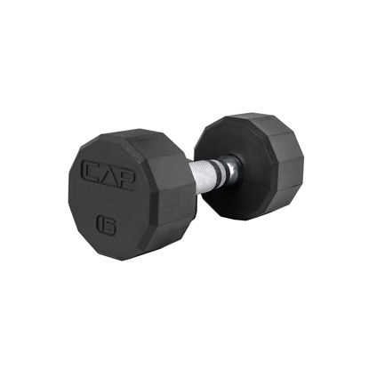 Picture of CAP Barbell unisex adult 12-Sided Series 12 Sided Coated Dumbbell, Black, 15-Pound US