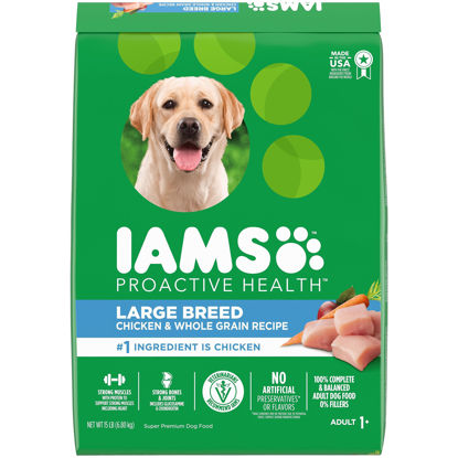 Picture of IAMS Proactive Health Large Breed Adult Dry Dog Food with Real Chicken, 15 lb. Bag