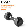 Picture of CAP Barbell Coated Dumbbell Weights with Padded Grip, Single, 15 LBS