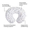 Picture of Boppy Nursing Pillow Original Support, Gray Taupe Leaves, Ergonomic Nursing Essentials for Bottle and Breastfeeding, Firm Fiber Fill, with Removable Nursing Pillow Cover, Machine Washable