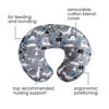 Picture of Boppy Nursing Pillow Original Support, Gray Dinosaurs, Ergonomic Nursing Essentials for Bottle and Breastfeeding, Firm Fiber Fill, with Removable Nursing Pillow Cover, Machine Washable