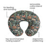 Picture of Boppy Nursing Pillow Original Support, Green Forest Animals, Ergonomic Nursing Essentials for Bottle and Breastfeeding, Firm Fiber Fill, with Removable Nursing Pillow Cover, Machine Washable