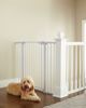 Picture of Cumbor 36" Extra Tall Baby Gate for Dogs and Kids with Wide 2-Way Door, 29.7"- 46" Width, and Auto Close Personal Safety for Babies and Pets, Fits Doorways, Stairs, and Entryways, White