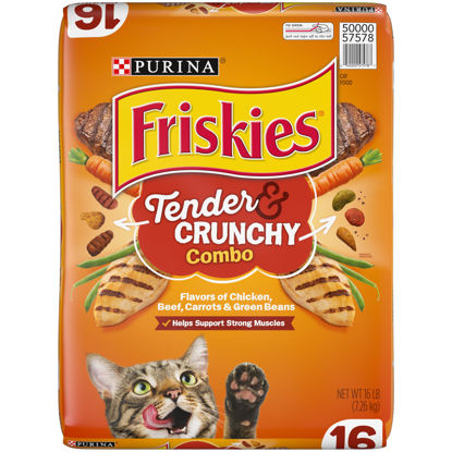 Picture of Purina Friskies Dry Cat Food, Tender & Crunchy Combo - 16 lb. Bag